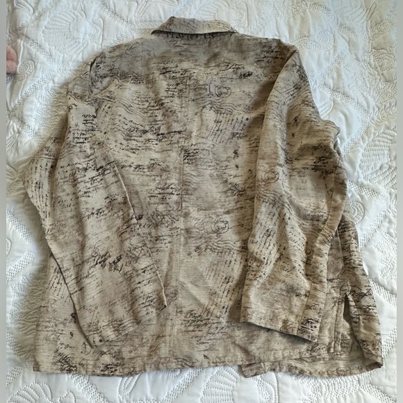 CHICOS DESIGN Post Card Print Blouse size 3/ large - Picture 7 of 7